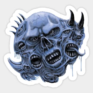 Zombie Mutant Morph Monster Blue Sticker